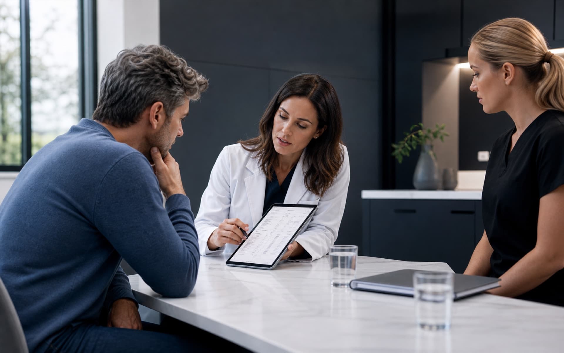 Lyxaa clinician reviewing health information before deciding whether a supervised service is suitable